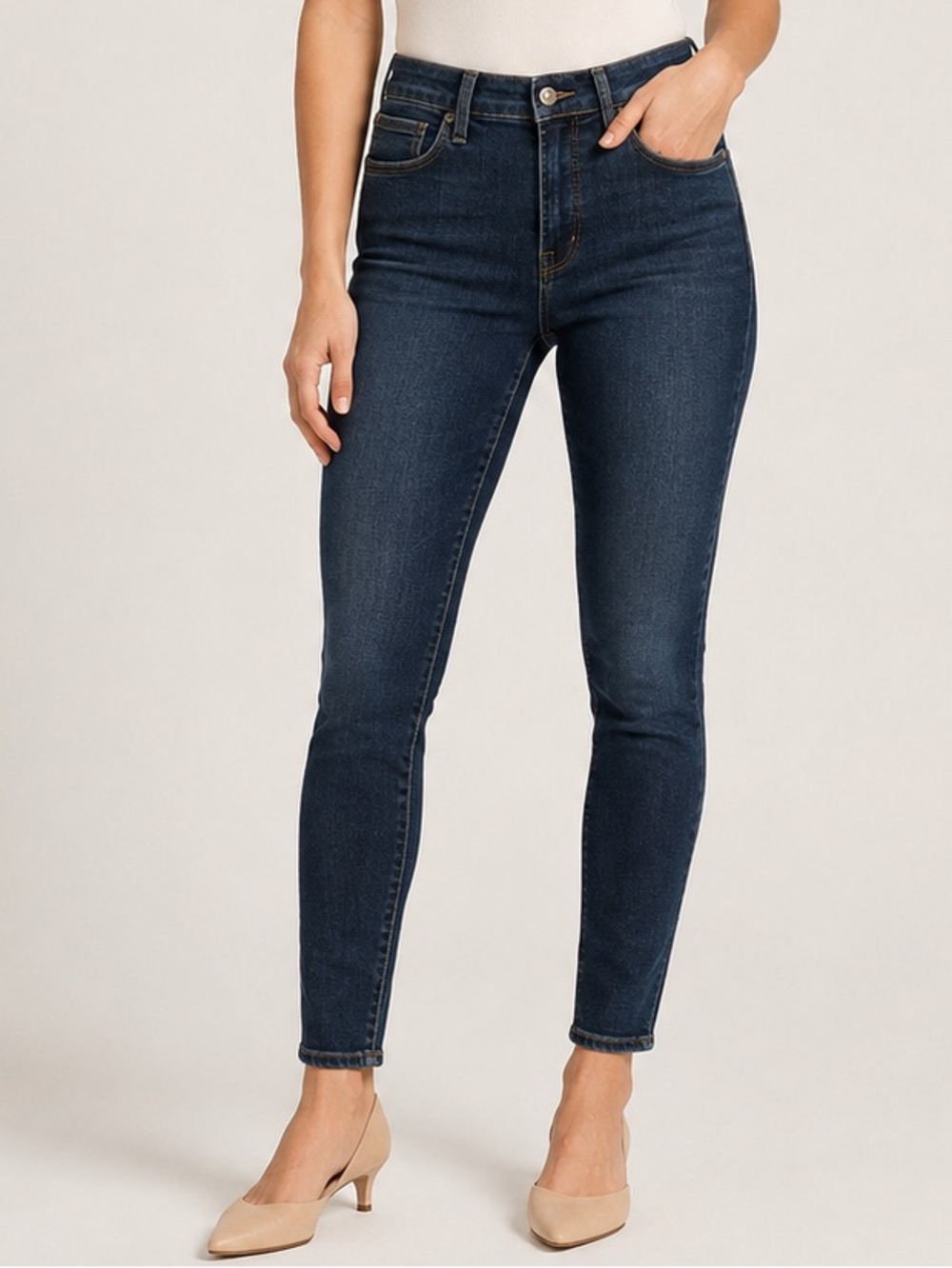Good American Good Legs Dark Wash Skinny Jeans Size 4/27